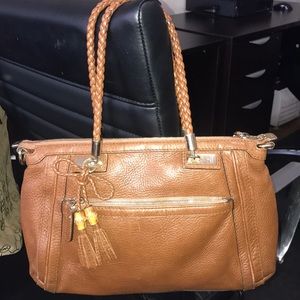 Authentic Gucci braided tan brown gold bag RARE